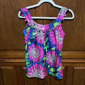 Lilly Pulitzer Floral Silk Blouse